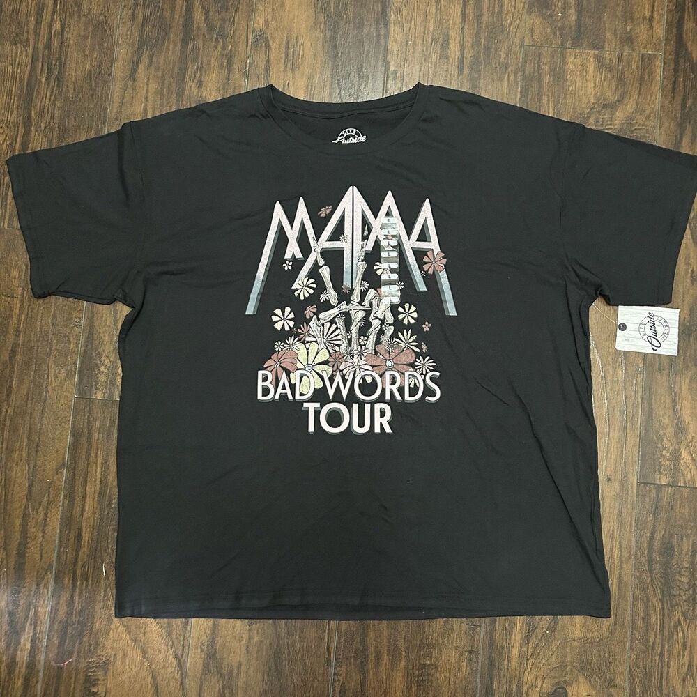 Mama Bad Words Tour Tshirt Womens Large Grey NWOT